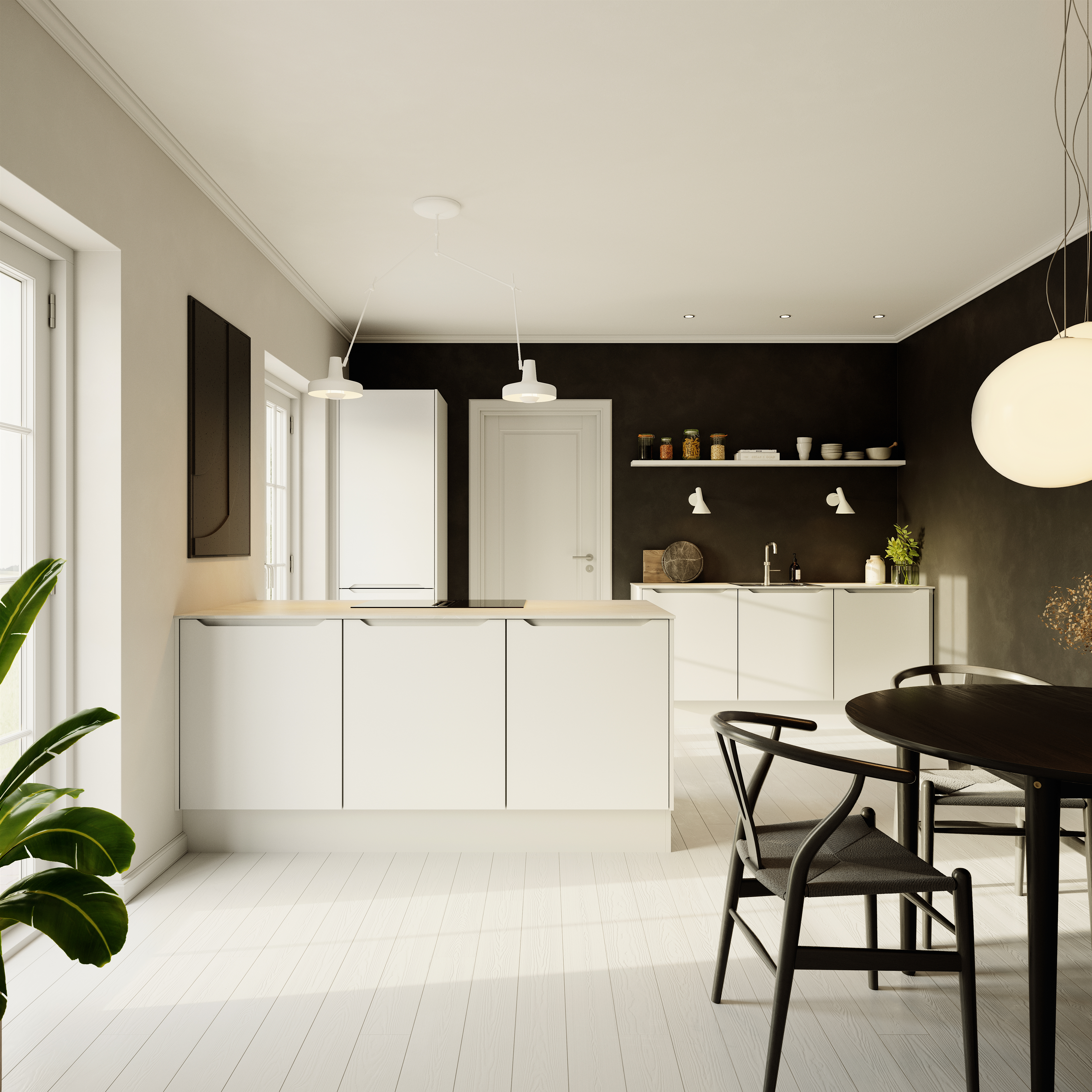 Modern by Designa - mat hvid, recycled folie